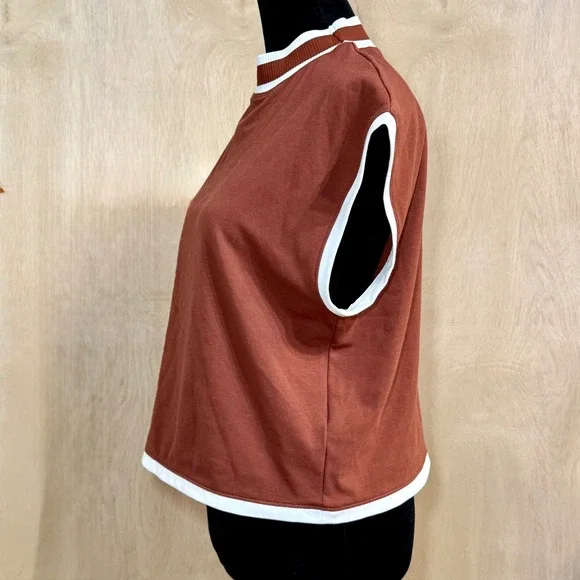 New CALIA by Carrie Underwood Women's Ribbed Crop Mock Neck Tank Medium - Picture 2 of 8